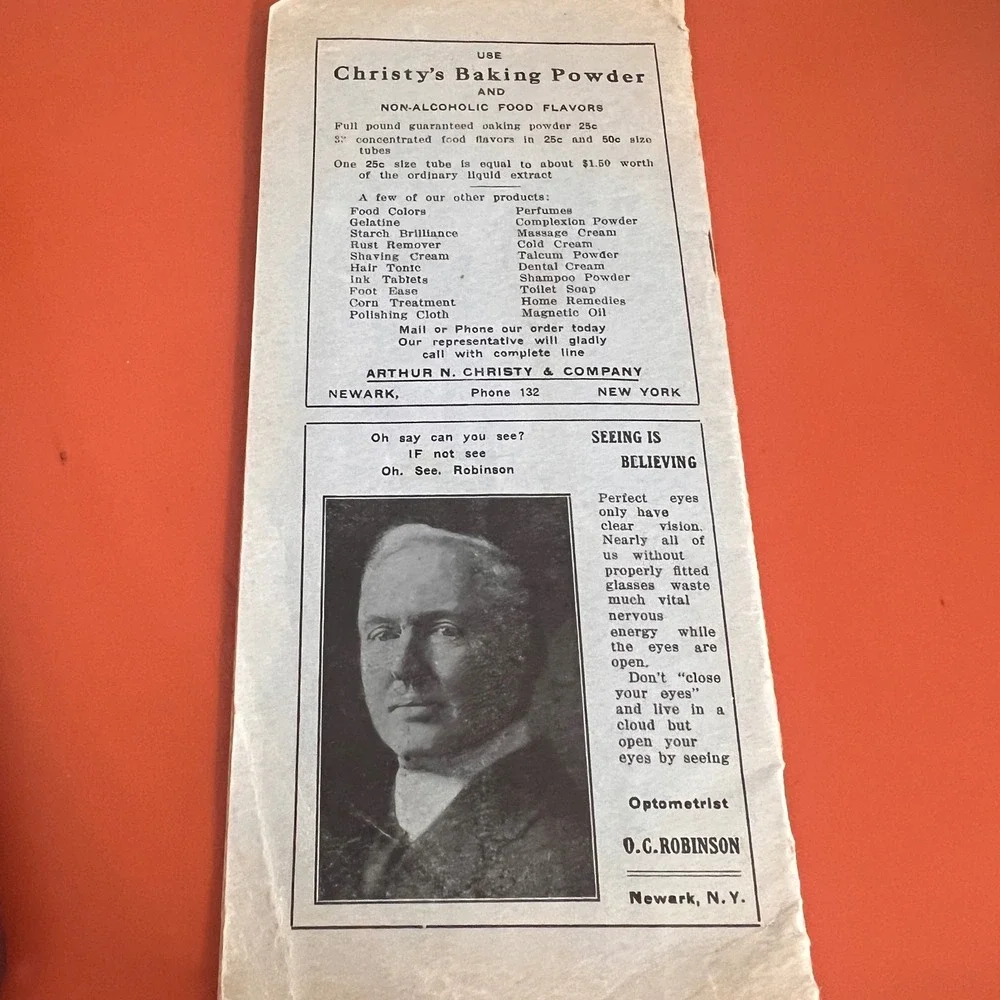 Antique Newark NY Special Cook Book Arcadia Advertising Empire Gas 1920s